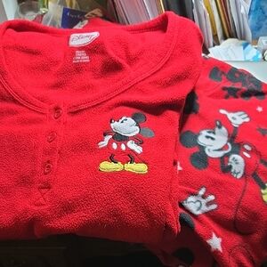 Disney Red Mickey Mouse Pajama Set 2x